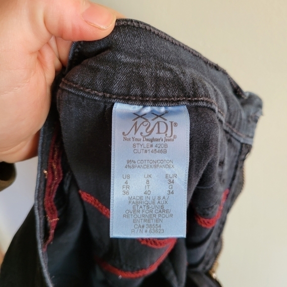 Nydj boot cut jean stretch black gray 4 - Picture 9 of 9